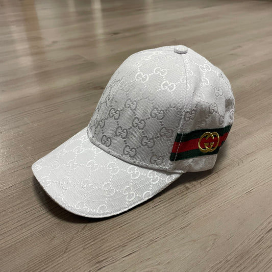GORRA WHITE GUCC LATERAL
