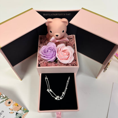 COFRE OSITO+ROSA ETERNAS+PULSERITA