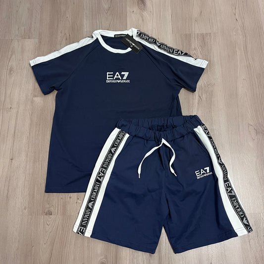 Conjunto corto AZUL MARINO ARMANI BORDADO