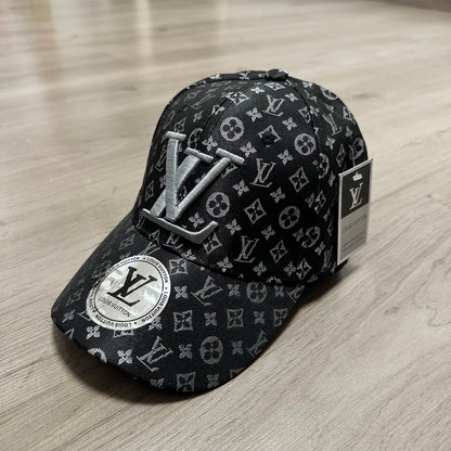 GORRA LV NEGRO/PLATEADO