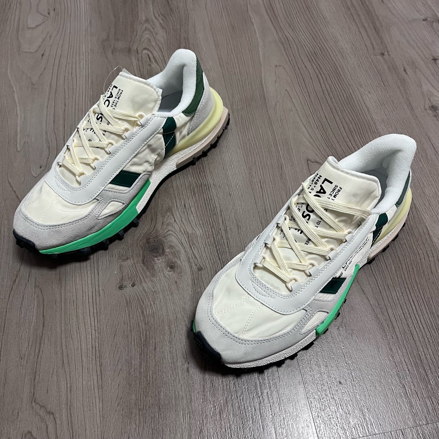 ZAPATILLAS LACOSTE WHITE💚💛