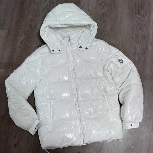 CHAQUETÓN BORDADO ACOLCHADO MONCLER ALL WHITE